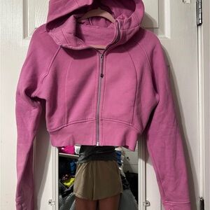 Lululemon cropped scuba full zip hoodie size 6